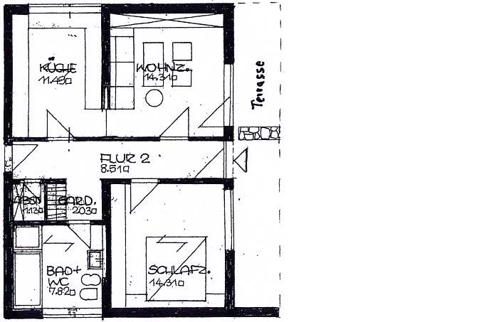 Grundriß Ferienwohnung C